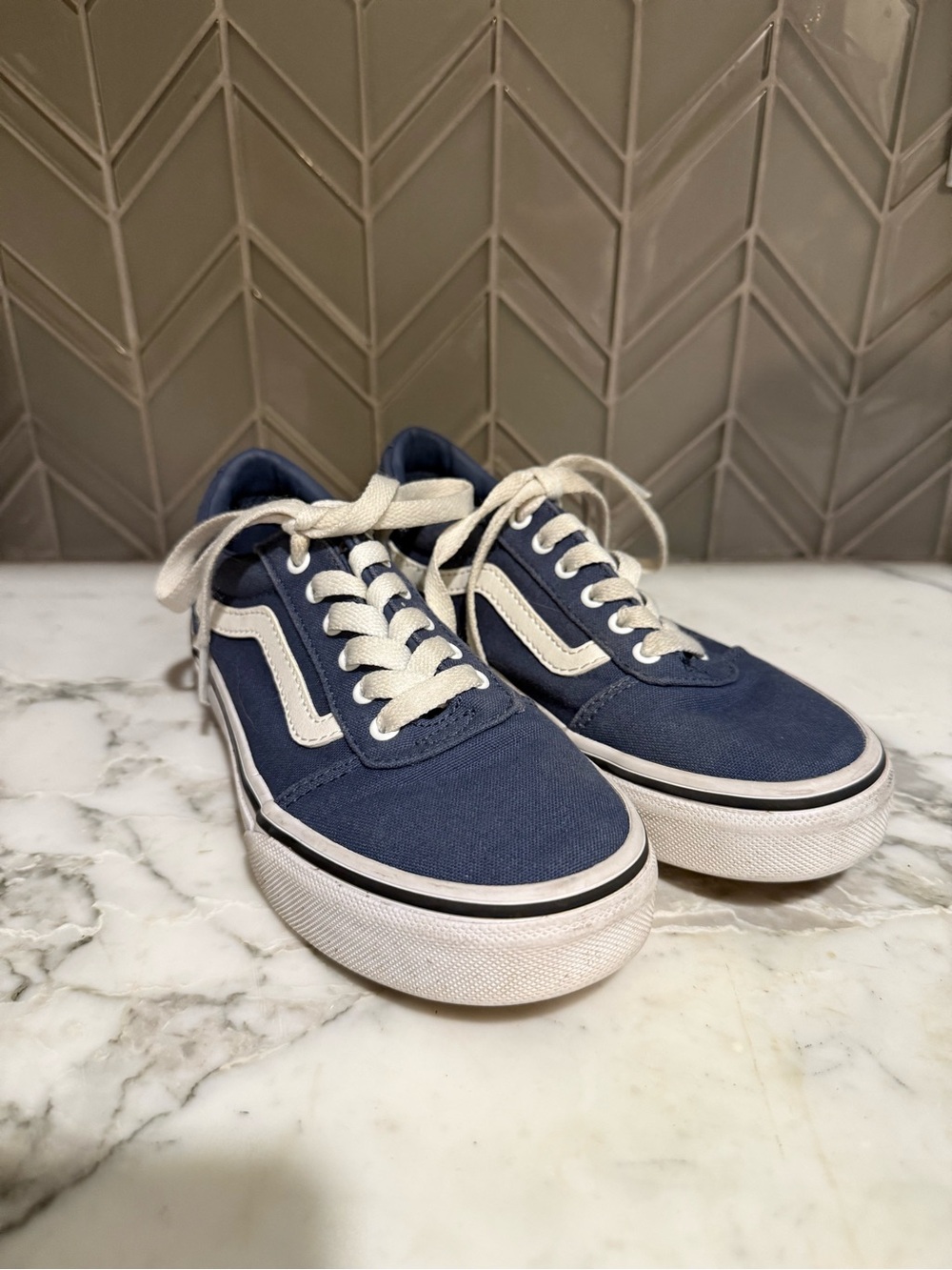 $18 ADD ON vans blue gray sneakers shoes 1 (big kids) adidas nike croc native